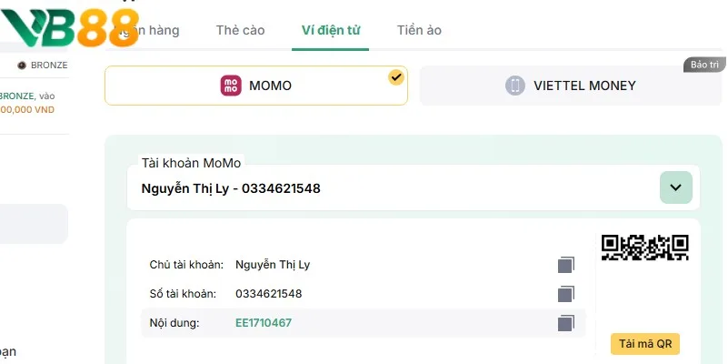 Nạp tiền VB88 là giao dịch đơn giản nhất