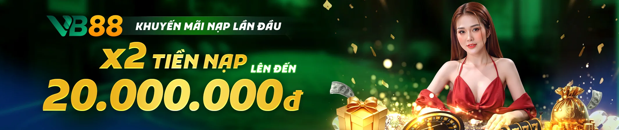 Khuyến mãi x2 tài khoản cho lần nạp đầu VB88