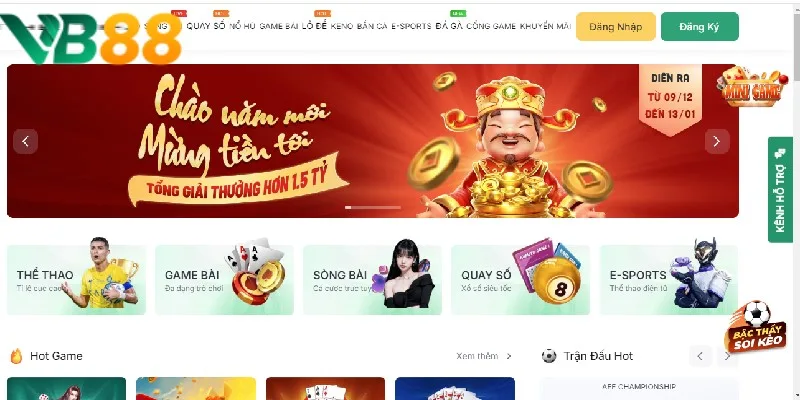 Truy cập link vào và chọn đăng ký VB88