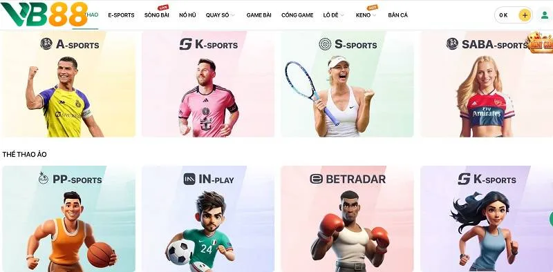 Thể thao VB88 thu hút người chơi ở trả thưởng cao