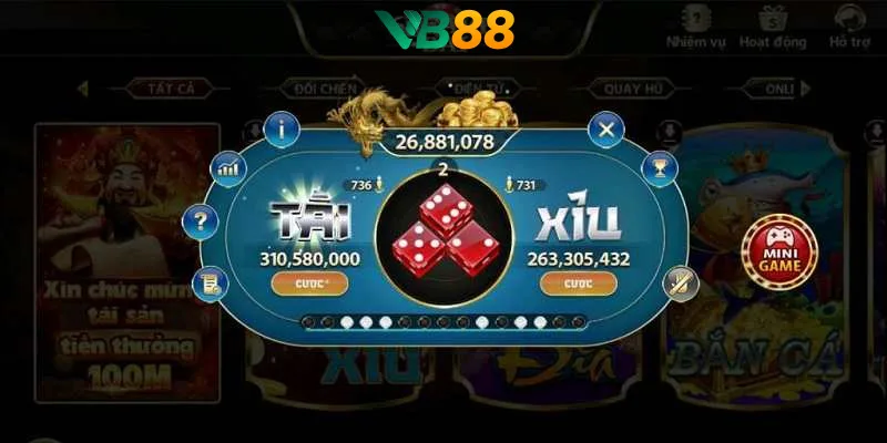 Trải nghiệm chơi tài xỉu tại VB88